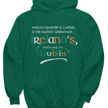 Funny Irish Hoodie - Black Irish Hoodie - Dublin Hoodie - Irish Gift - 