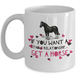 Horse Coffee Mug - Funny Horse Lovers Gift - Cowgirl Gift - "If You Want A Stable Relationship"
