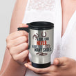 Horse Travel Mug - Funny Horse Mug - Horse Gift For Women - "A Girl Can Never Have Too Many Shoes"