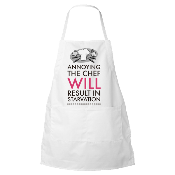 Chef Apron - Funny Gift For Chefs / Cooks - Mother's Day Or Father's Day Gift - "Annoying The Chef"