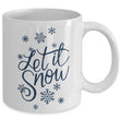Christmas Coffee Mug - Snowflakes Coffee Mug - Winter Mug - "Let It Snow"