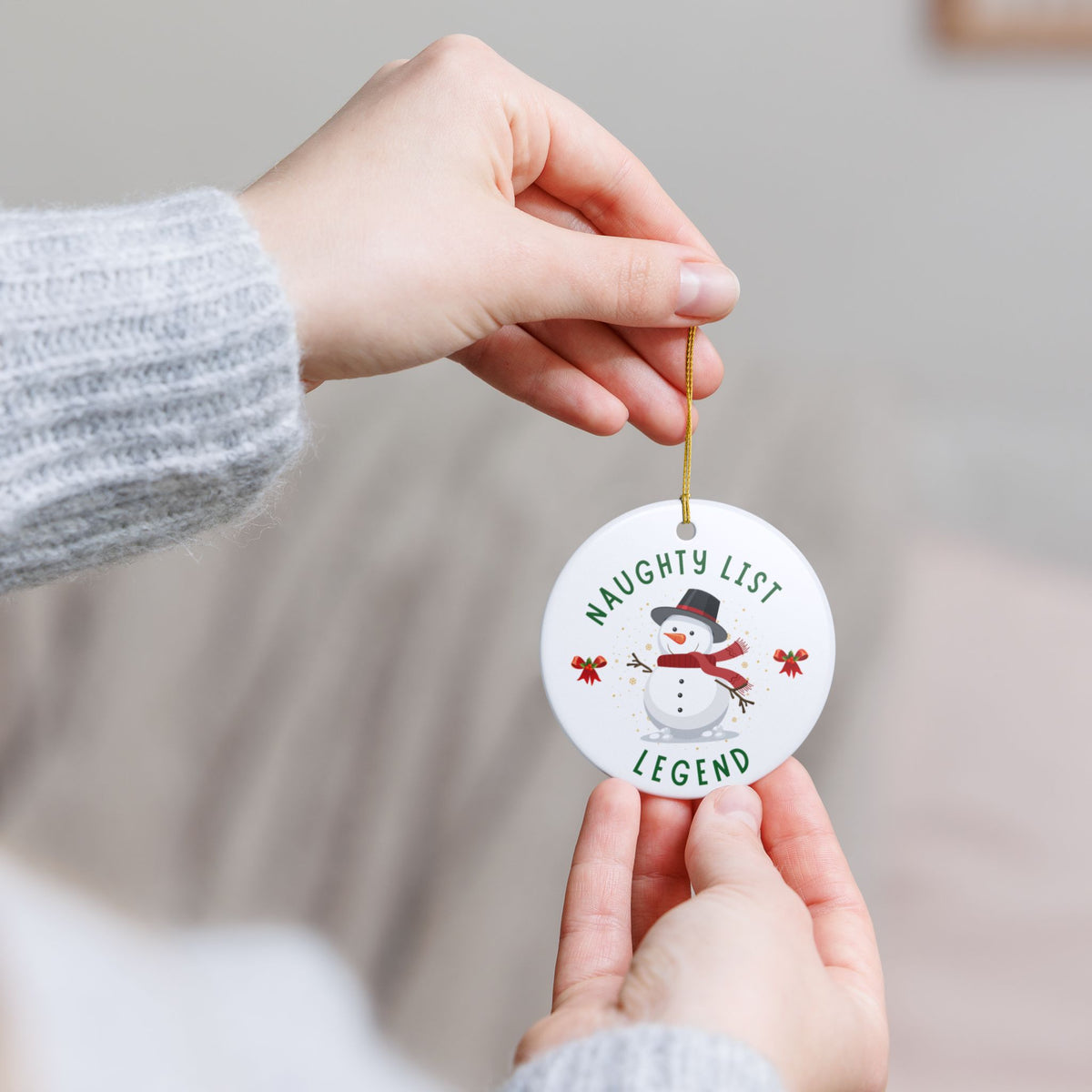 Funny Naughty List Christmas Ornament, Naughty Christmas Gift, Funny Secret Santa Gift, Christmas Humor - Naughty List Legend