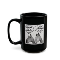 Funny Horse Lover Mug – Equestrian Humor Gift for Horse Girls & Horse Moms - "She got hay or halters?"