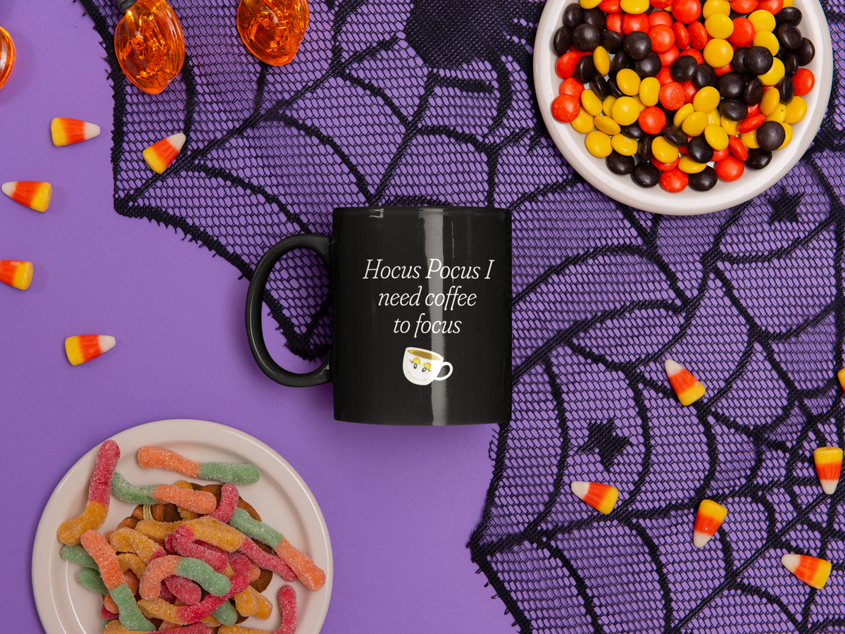 Funny Halloween Mug, Halloween Coffee Mug, Witchy Coffee Lover Gift, Hocus Pocus Mug, Spooky Season Gift - Hocus Pocus I Need Coffee To Focus