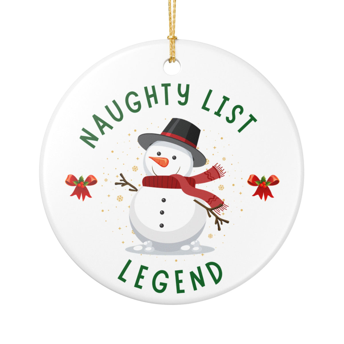 Funny Naughty List Christmas Ornament, Naughty Christmas Gift, Funny Secret Santa Gift, Christmas Humor - Naughty List Legend
