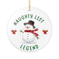 Funny Naughty List Christmas Ornament, Naughty Christmas Gift, Funny Secret Santa Gift, Christmas Humor - Naughty List Legend