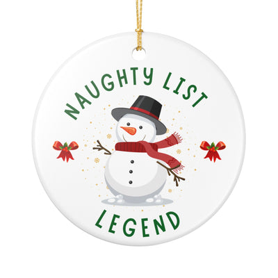 Funny Naughty List Christmas Ornament, Naughty Christmas Gift, Funny Secret Santa Gift, Christmas Humor - Naughty List Legend