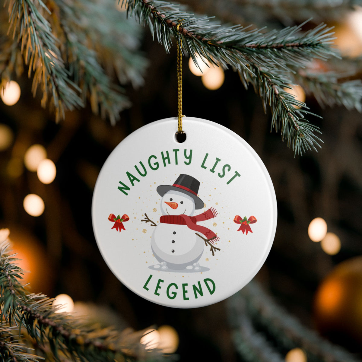 Funny Naughty List Christmas Ornament, Naughty Christmas Gift, Funny Secret Santa Gift, Christmas Humor - Naughty List Legend