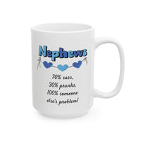 Funny Nephew Gift, Nephew Mug, Gift for Nephew, Nephew Birthday Gift, Funny Family Coffee Mug - Nephews 70% Sass