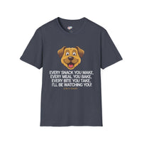 Load image into Gallery viewer, Funny Dog Lover T-Shirt - Dog Mom Or Dog Dad Gift - Unisex Dog Shirt For Dog Owners - Gift For Dog Lovers - Every Snack You Make
