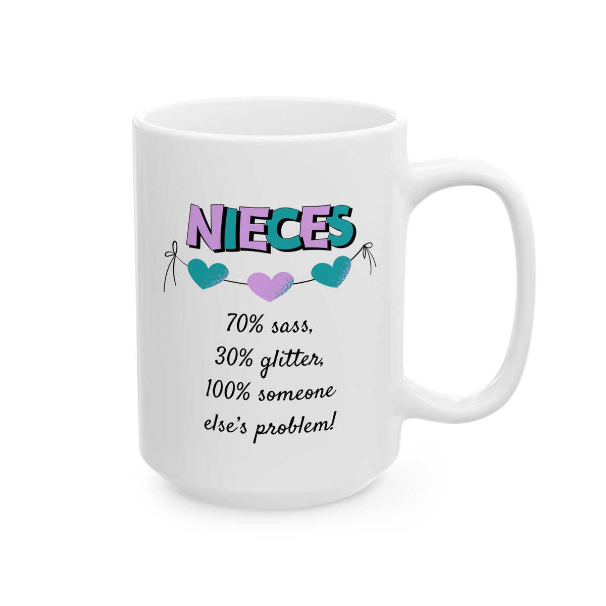 Funny Niece Mug - Nieces, 70% Sass
