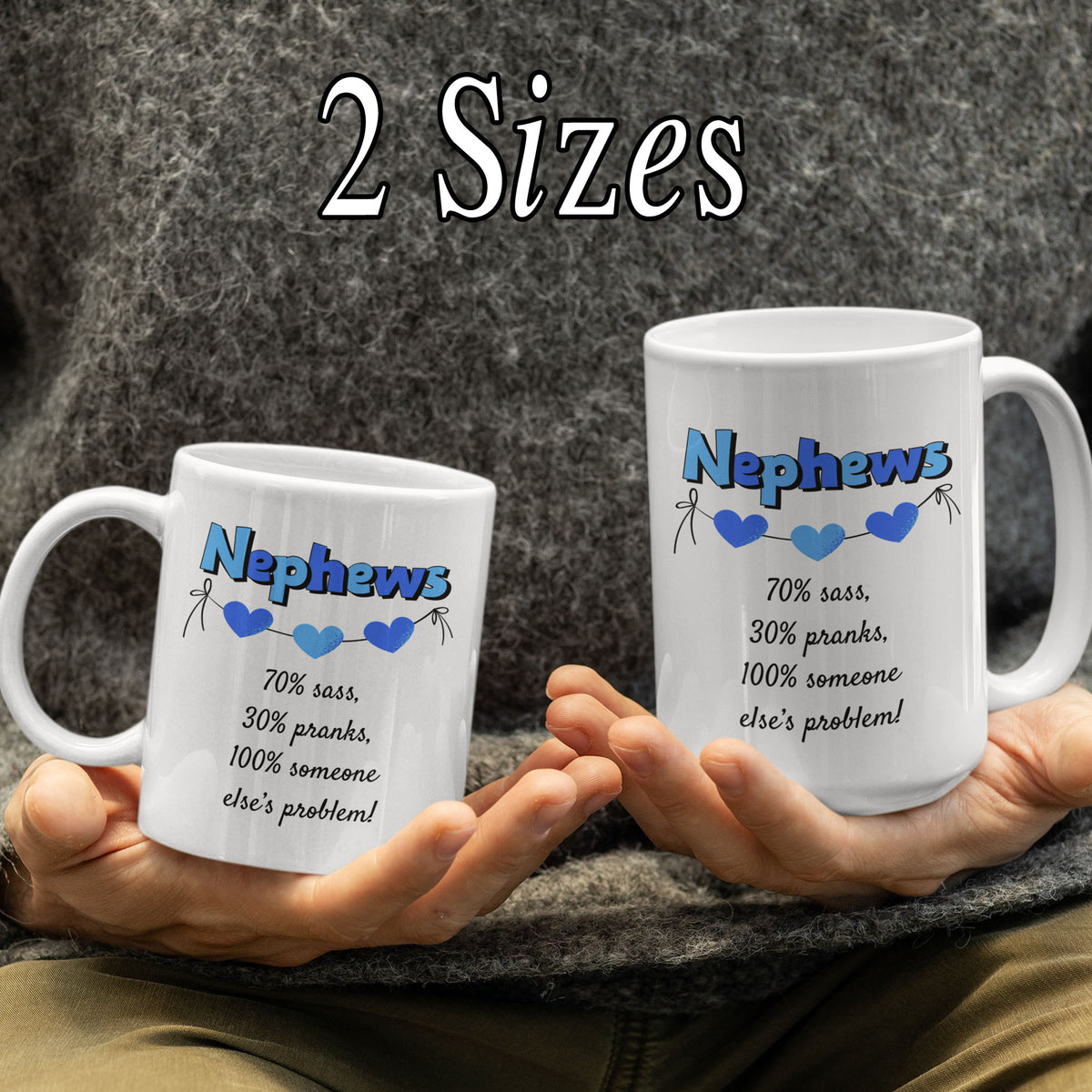 Funny Nephew Gift, Nephew Mug, Gift for Nephew, Nephew Birthday Gift, Funny Family Coffee Mug - Nephews 70% Sass