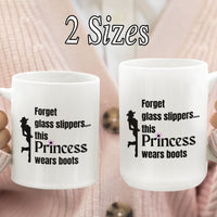 Funny Horse Mug for Horse Girls – Cowgirl Gift for Horse Lovers – “Forget glass slippers”