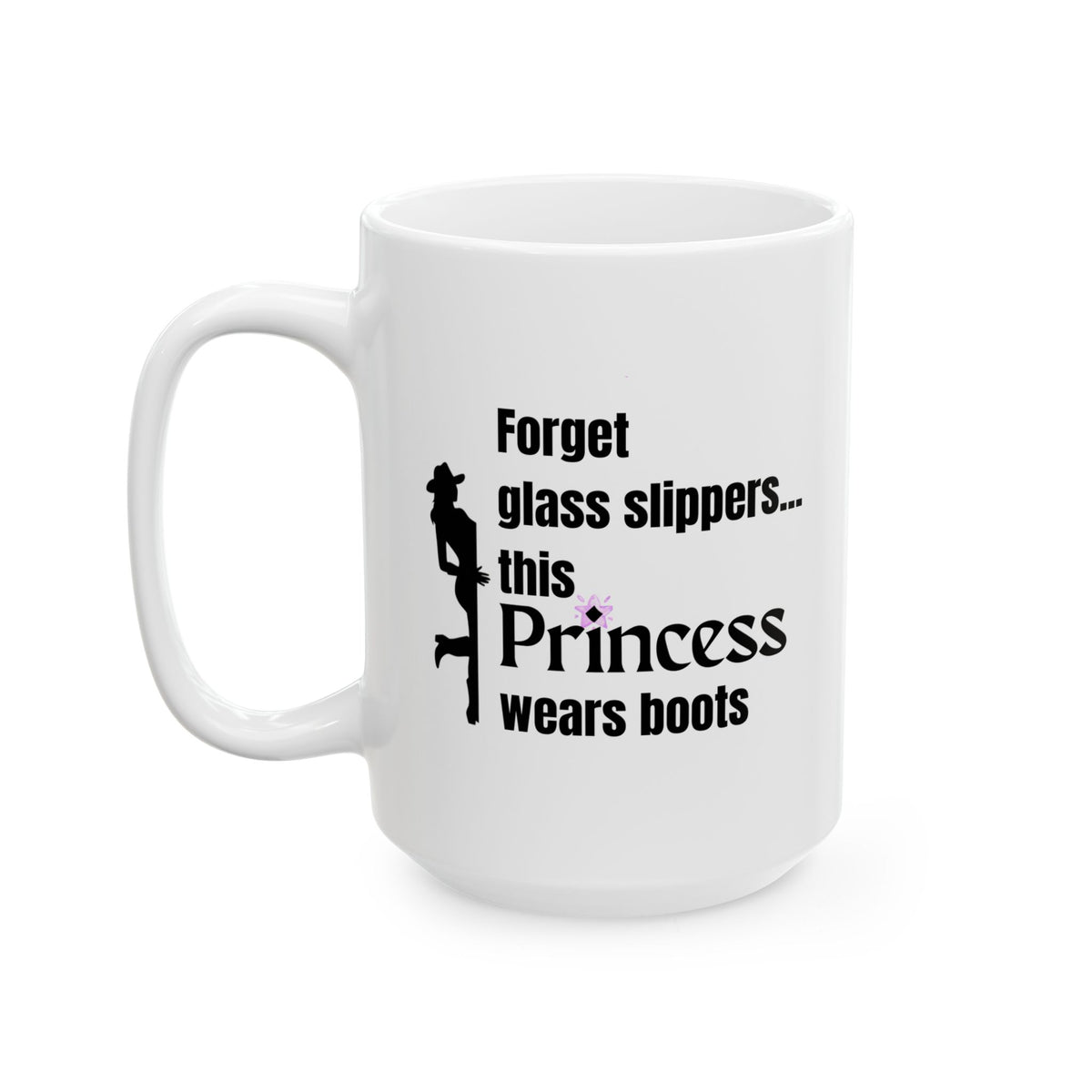 Funny Horse Mug for Horse Girls – Cowgirl Gift for Horse Lovers – “Forget glass slippers”