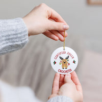 Funny Crochet Christmas Ornament, Crocheter Gift, Crochet Lover Gift, Funny Christmas Gift for Crocheter - Certified Jolly Crocheter