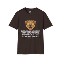 Load image into Gallery viewer, Funny Dog Lover T-Shirt - Dog Mom Or Dog Dad Gift - Unisex Dog Shirt For Dog Owners - Gift For Dog Lovers - Every Snack You Make

