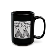 Funny Horse Lover Mug – Equestrian Humor Gift for Horse Girls & Horse Moms - "She got hay or halters?"
