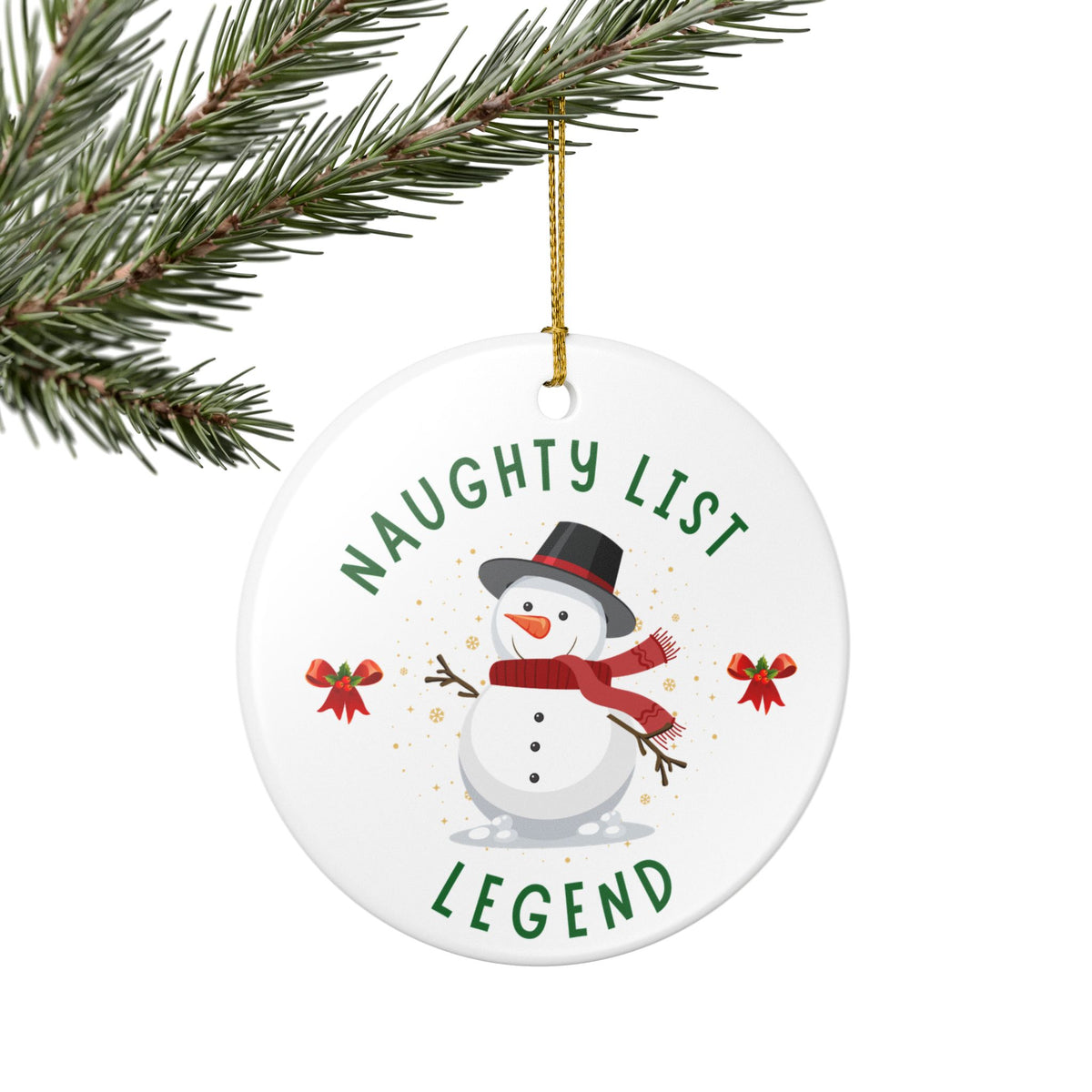 Funny Naughty List Christmas Ornament, Naughty Christmas Gift, Funny Secret Santa Gift, Christmas Humor - Naughty List Legend