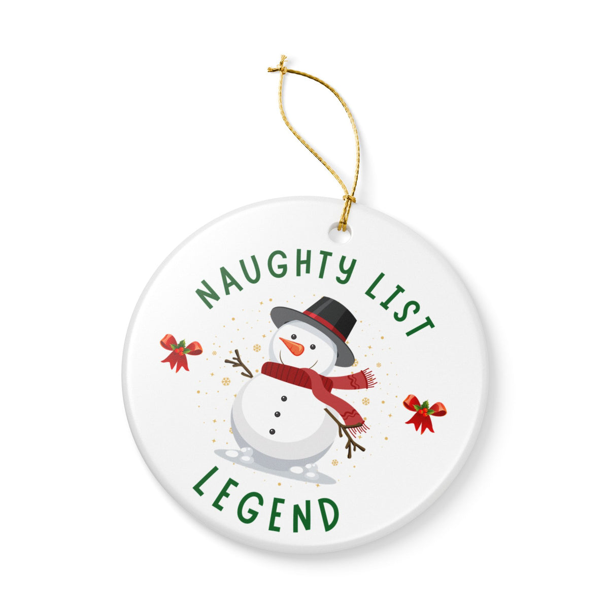 Funny Naughty List Christmas Ornament, Naughty Christmas Gift, Funny Secret Santa Gift, Christmas Humor - Naughty List Legend