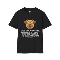 Load image into Gallery viewer, Funny Dog Lover T-Shirt - Dog Mom Or Dog Dad Gift - Unisex Dog Shirt For Dog Owners - Gift For Dog Lovers - Every Snack You Make
