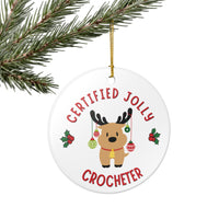 Funny Crochet Christmas Ornament, Crocheter Gift, Crochet Lover Gift, Funny Christmas Gift for Crocheter - Certified Jolly Crocheter