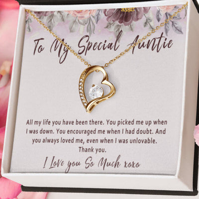 Auntie Necklace Gift, Sentimental Auntie Jewelry Birthday Present from Niece or Nephew - 