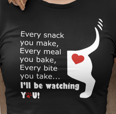 Funny Dog Lover T-Shirt - Dog Mom Or Dog Dad Gift - Unisex Dog Shirt For Dog Owners - Gift For Dog Lovers - Every Snack You Make V2