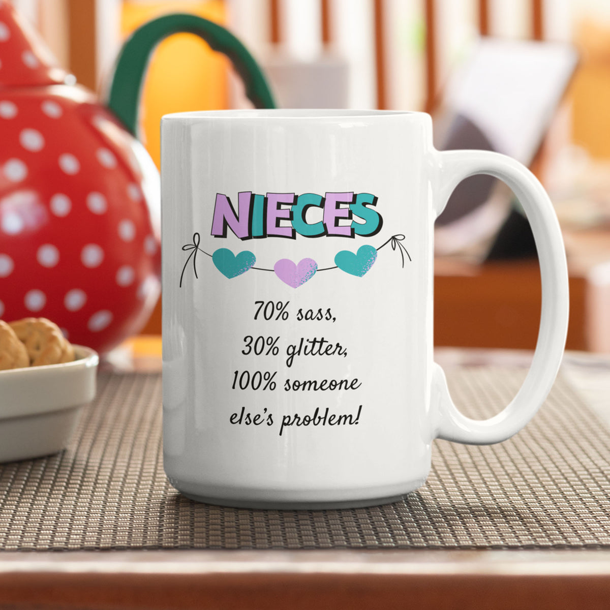 Funny Niece Gift, Niece Mug, Funny Gift for Niece, Niece Birthday Gift, Sassy Niece Coffee Mug - Nieces 70% Sass