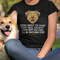 Load image into Gallery viewer, Funny Dog Lover T-Shirt - Dog Mom Or Dog Dad Gift - Unisex Dog Shirt For Dog Owners - Gift For Dog Lovers - Every Snack You Make
