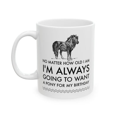 Horse Coffee Mug - Horse Lovers Birthday Gift For Women - Pony Mug - 