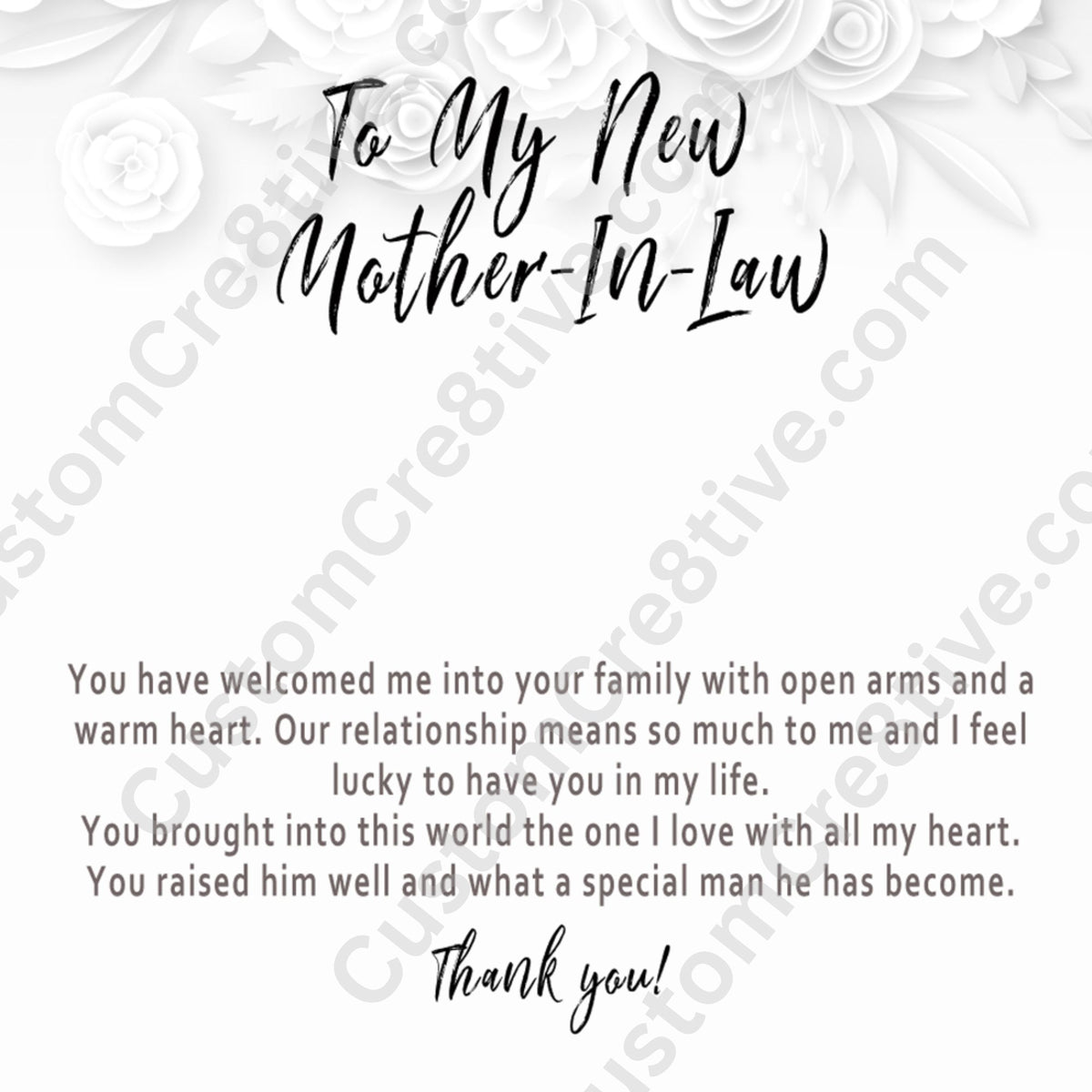 Mother in Law Wedding Day Necklace from Daughter in Law – Sentimental Wedding Gift with Heartfelt Message Card - "You Have Welcomed Me Into Your Family"