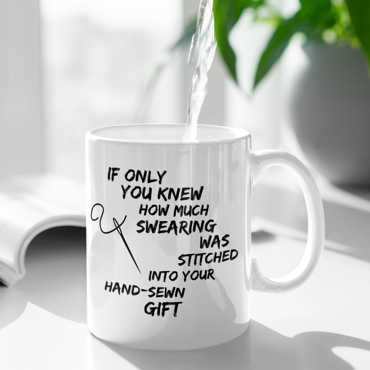 Funny Sewing Mug, Sewing Lover Gift, Seamstress Gift, Sewing Gifts for Women, Gift for Sewer, Needlework Gift - If Only You Knew How Much Swearing