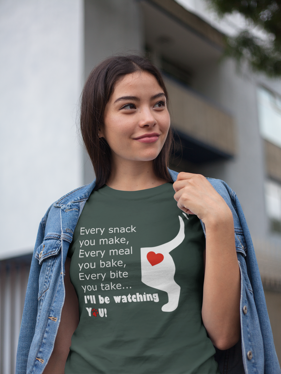 Funny Dog Lover T-Shirt - Dog Mom Or Dog Dad Gift - Unisex Dog Shirt For Dog Owners - Gift For Dog Lovers - Every Snack You Make V2