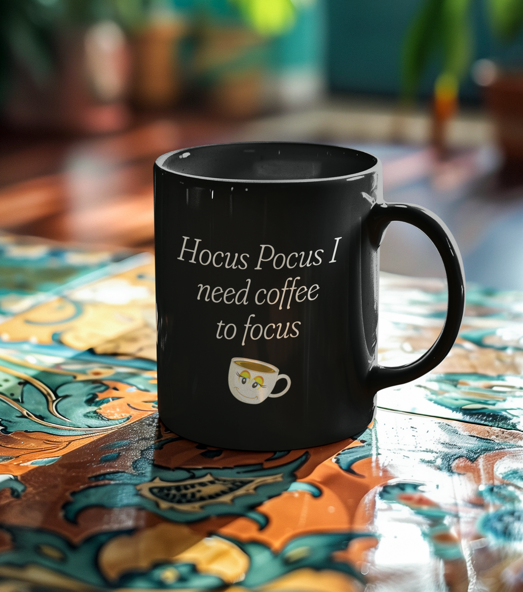 Funny Halloween Mug, Halloween Coffee Mug, Witchy Coffee Lover Gift, Hocus Pocus Mug, Spooky Season Gift - Hocus Pocus I Need Coffee To Focus
