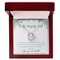 Aunt Necklace – Gift for Aunt, Sentimental Birthday Present from Niece or Nephew - "All my life you have been there"
