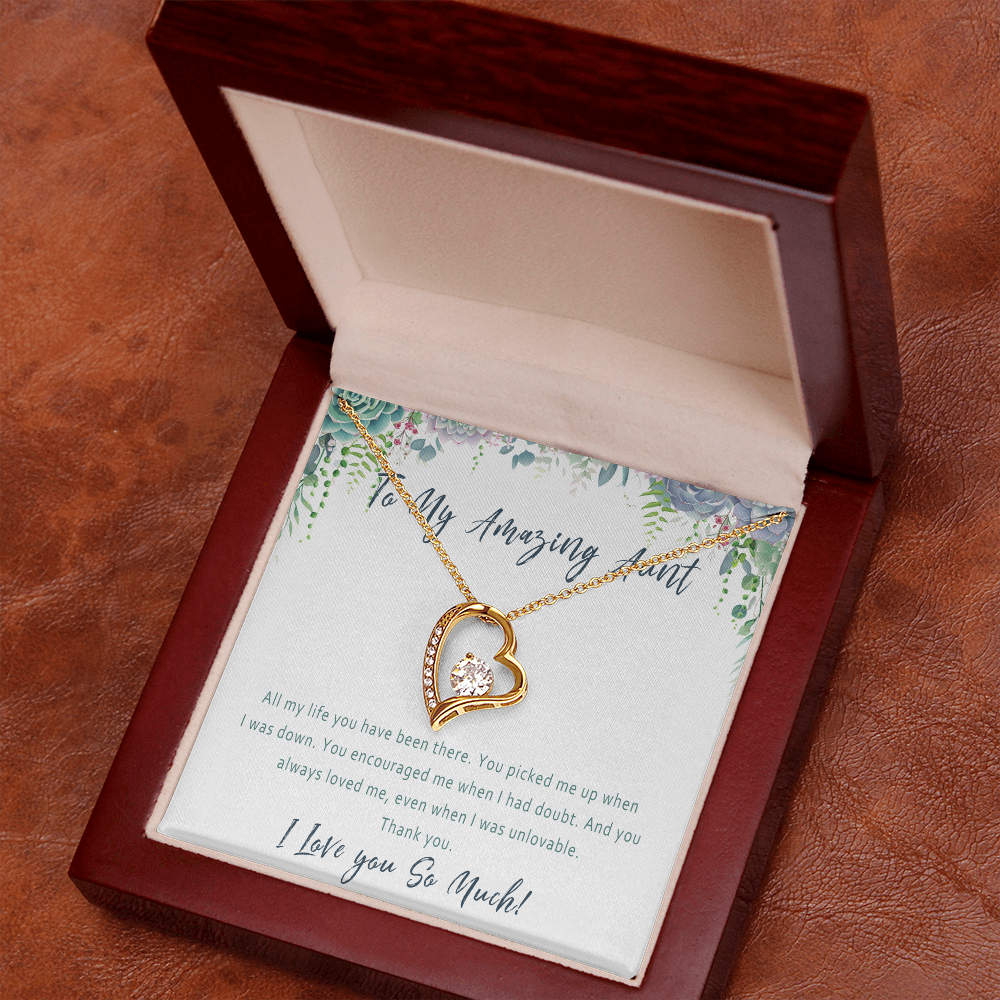 Aunt Necklace – Gift for Aunt, Sentimental Birthday Present from Niece or Nephew - "All my life you have been there"