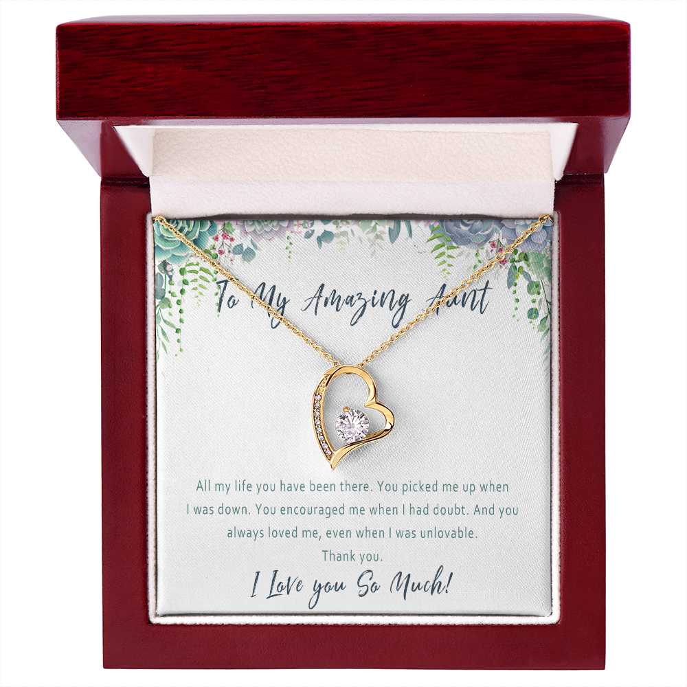 Aunt Necklace – Gift for Aunt, Sentimental Birthday Present from Niece or Nephew - "All my life you have been there"