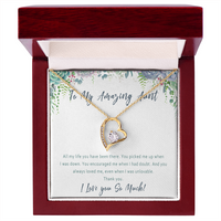 Aunt Necklace – Gift for Aunt, Sentimental Birthday Present from Niece or Nephew - "All my life you have been there"