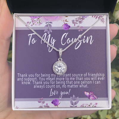 Cousin Necklace – Meaningful & Thoughtful Cousin Gift, Sentimental Cousin Pendant Jewelry - 