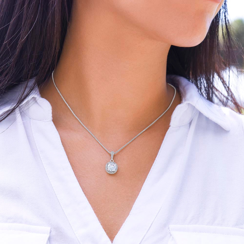 Personalized Mother in Law Necklace – Meaningful Mother in Law Gift, Custom Jewelry with Heartfelt Message Card - "I'm so lucky to have you in my life"