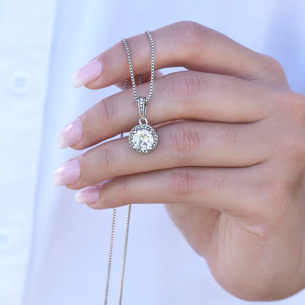 Personalized Mother in Law Necklace – Meaningful Mother in Law Gift, Custom Jewelry with Heartfelt Message Card - "I'm so lucky to have you in my life"
