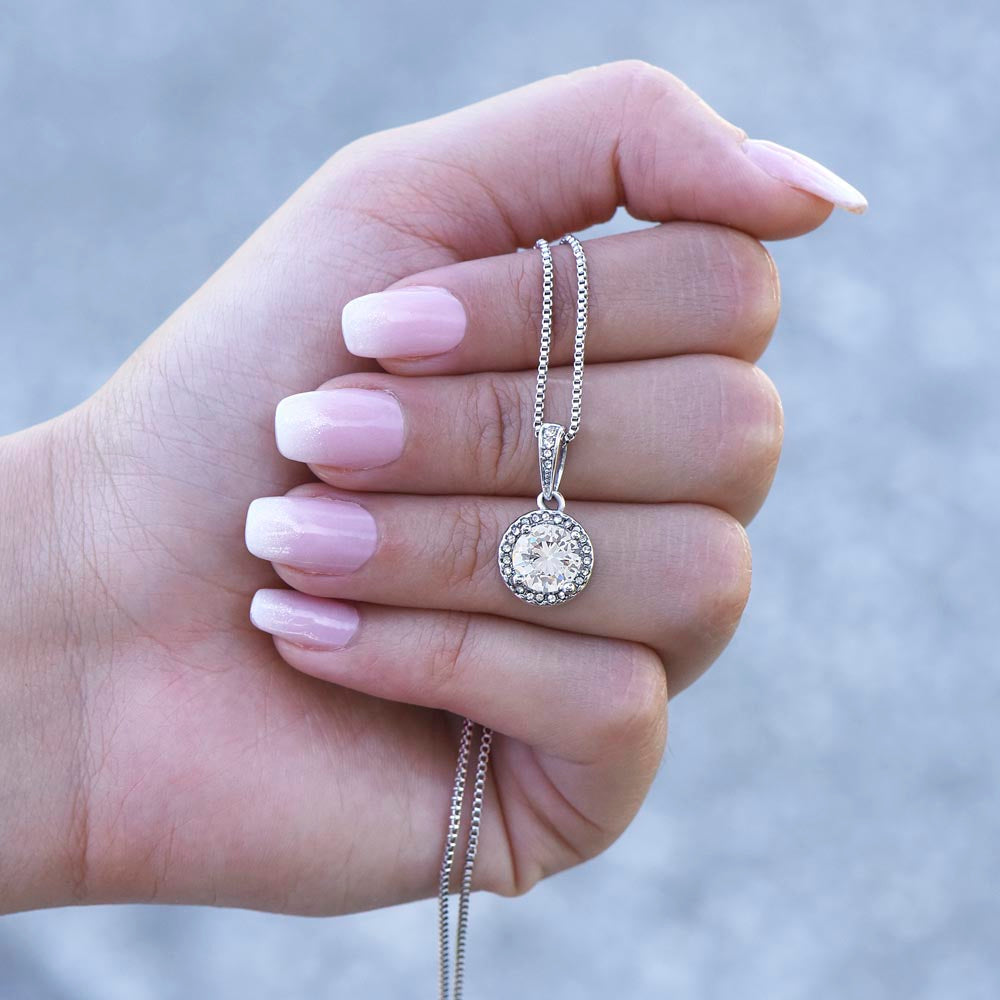 Personalized Mother in Law Necklace – Meaningful Mother in Law Gift, Custom Jewelry with Heartfelt Message Card - "I'm so lucky to have you in my life"