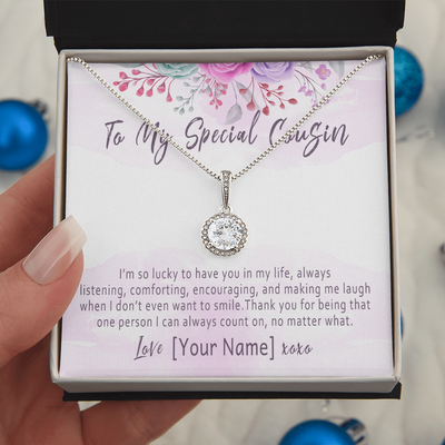 Personalized Cousin Necklace – Meaningful Gift for Special Cousin, Custom Cousin Jewelry with Heartfelt Message Card - 