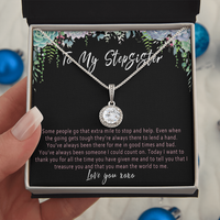 Stepsister Necklace – Meaningful Gift for Stepsister from Stepbrother or Stepsister - "Some people go that extra mile"