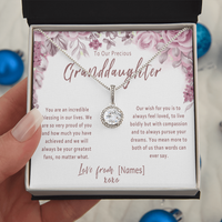 Personalized Granddaughter Necklace Gift from Grandparents – Meaningful Custom Granddaughter Jewelry Keepsake - "You are an incredible blessing in our lives"