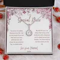 Personalized Niece Necklace Gift – Custom Meaningful Niece Jewelry from Aunt or Uncle, Sentimental Keepsake - "You are an incredible blessing in my life"