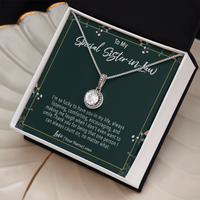 Personalized Sister-in-Law Necklace – Custom Meaningful Sister in Law Gift, New Sister in Law Jewelry, Welcome to the Family Pendant - "I'm so lucky to have you in my life"