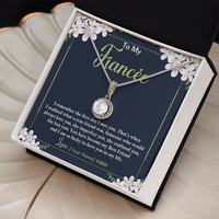 Personalized Fiancée Necklace Gift – Custom Romantic Jewelry for Future Wife, Meaningful Engagement Anniversary Birthday Present – “I Remember the First Day I Met You”