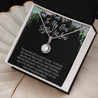 New Sister in Law Necklace Gift – Meaningful Wedding Jewelry with Message Card - "You are not just my sister-in-law"