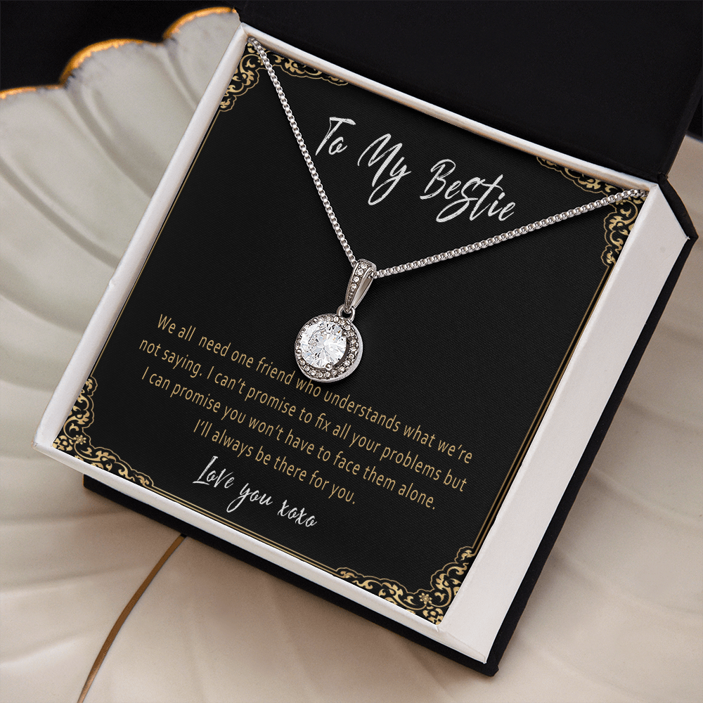 Bestie Necklace – Meaningful Best Friend Gift, Sentimental Birthday or Graduation Jewelry for Your Best Friend - "Some people go that extra mile"